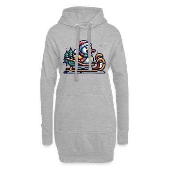 Noël Canard Sucré - Sweat-shirt à capuche long Femme - gris chiné - Devant
