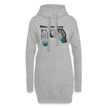 3 Pedals, 1 Love - Hoodie-Kleid - Grau meliert - Vorne