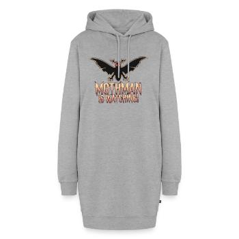 MOTHMAN REGARDE - Sweat-shirt à capuche long Femme - gris chiné - Devant