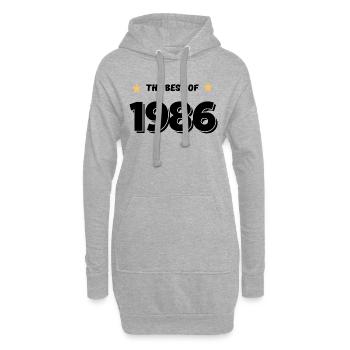 Best of 1986 - Sweat-shirt à capuche long Femme - gris chiné - Devant