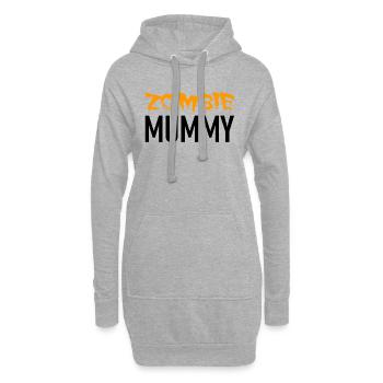 Zombie Mummy - Halloween - Kürbis - Hexe - Horror - Hoodie-Kleid - Grau meliert - Vorne
