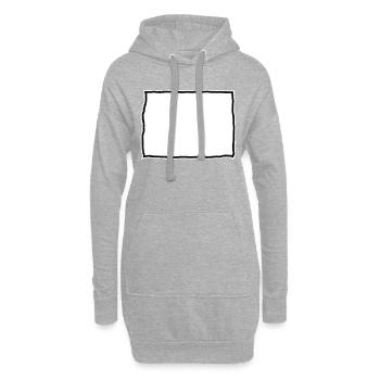 Name badge in table format - Hoodie Dress - heather grey - Front