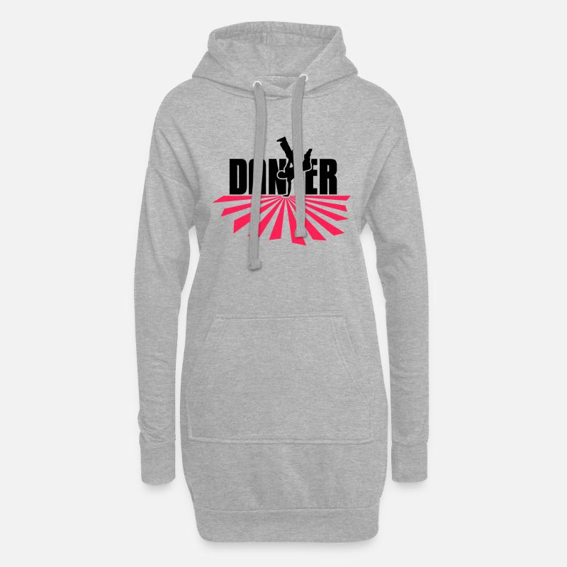 dancer - Hoodie-Kleid - Grau meliert