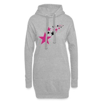 Sterne - Hoodie-Kleid - Grau meliert - Vorne