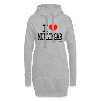 i love mullingar by wam - Hoodie Dress - heather grey - Front