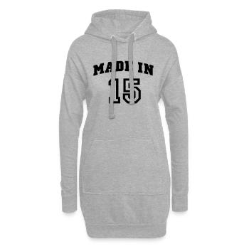 mp_madein15a - Hoodie-Kleid - Grau meliert - Vorne