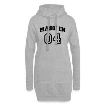 mp_madein04a - Sweat-shirt à capuche long Femme - gris chiné - Devant