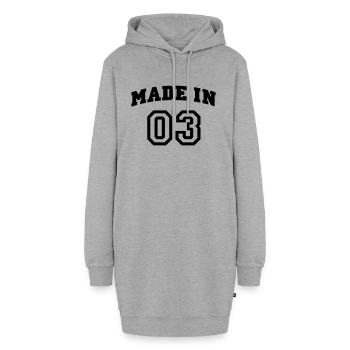 mp_madein03a - Hoodie-Kleid - Grau meliert - Vorne