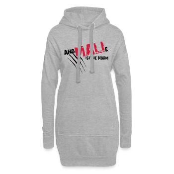 AnoMaliistdieNorm - Hoodie-Kleid - Grau meliert - Vorne