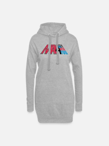 may4th_vec_3 de - Hoodie-Kleid - Grau meliert