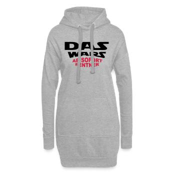 Das Wars - Rentner - Hoodie-Kleid - Grau meliert - Vorne