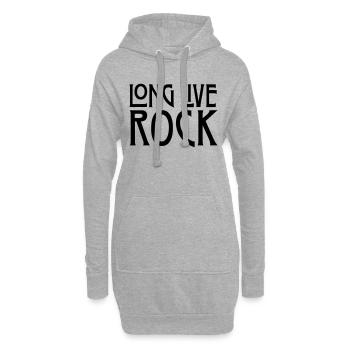 Long Live Rock - Hoodie-Kleid - Grau meliert - Vorne