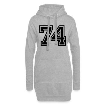 74 - Hoodie-Kleid - Grau meliert - Vorne