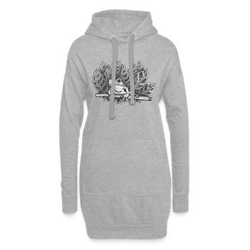 Frosch - Hoodie-Kleid - Grau meliert - Vorne