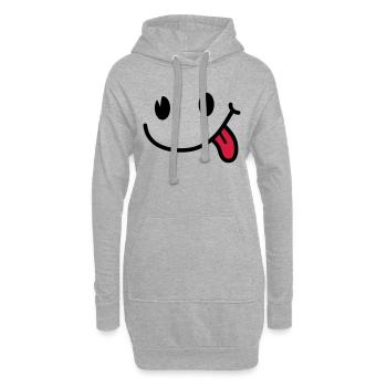Smiley - Hoodie-Kleid - Grau meliert - Vorne