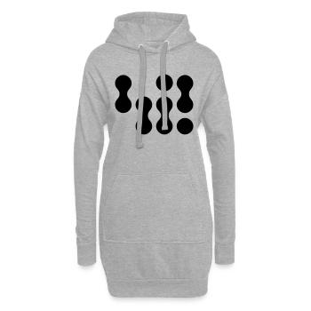 42 (weißer Text) EPS - Hoodie-Kleid - Grau meliert - Vorne