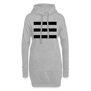 3 Streifen - Hoodie-Kleid - Grau meliert - Vorne