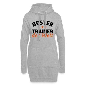Trainer Geschenk - Hoodie-Kleid - Grau meliert - Vorne
