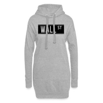 Wall Street 1 - Sweat-shirt à capuche long Femme - gris chiné - Devant