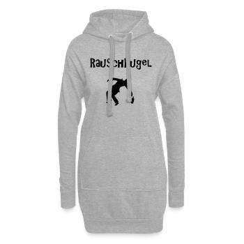 bier beer saufen betrinken alkohol shots Geschenk - Hoodie-Kleid - Grau meliert - Vorne