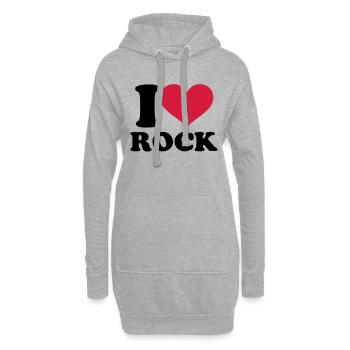 Rock - Sweat-shirt à capuche long Femme - gris chiné - Devant