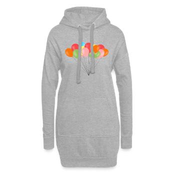 bunte ballons - Hoodie-Kleid - Grau meliert - Vorne
