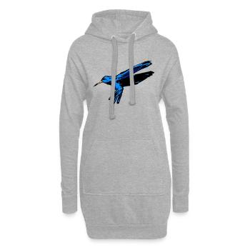 Colibri insecte nectar cadeau enfants hummingbird - Sweat-shirt à capuche long Femme - gris chiné - Devant
