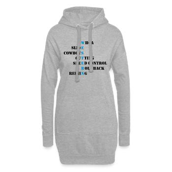 Cowboys de lettrage occidentaux - Sweat-shirt à capuche long Femme - gris chiné - Devant