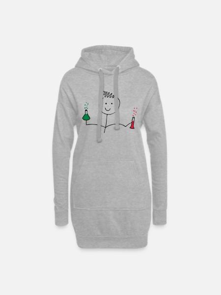 chemieschule - Hoodie-Kleid - Grau meliert