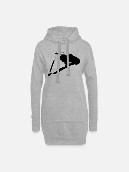 Drachenboot Kanu Sportler 1c - Hoodie-Kleid - Grau meliert