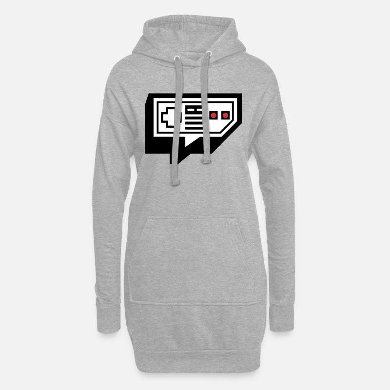Controller - Sweat-shirt à capuche long Femme - gris chiné