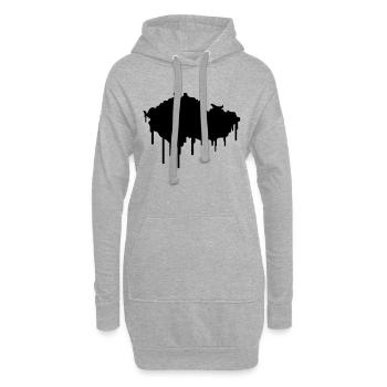 Czech Republic Graffiti - Hoodie-Kleid - Grau meliert - Vorne