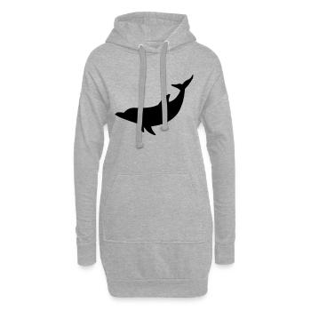 Delfin - Hoodie-Kleid - Grau meliert - Vorne