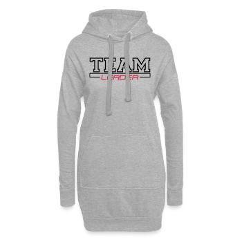 chef d'équipe - Sweat-shirt à capuche long Femme - gris chiné - Devant