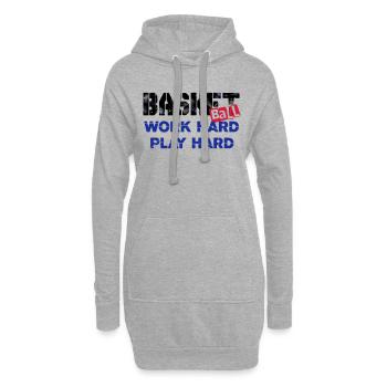 Basketball-006 - Hoodie-Kleid - Grau meliert - Vorne