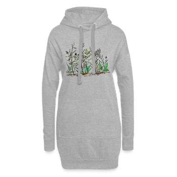 Grüne Wiese - Hoodie-Kleid - Grau meliert - Vorne