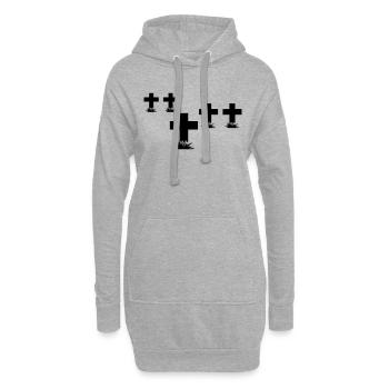 rip_1_f1 - Hoodie-Kleid - Grau meliert - Vorne
