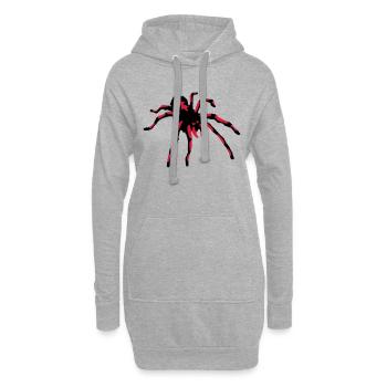 Tarantula Spider - Hoodie-Kleid - Grau meliert - Vorne