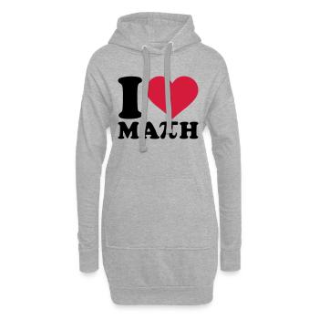 Mathe - Hoodie-Kleid - Grau meliert - Vorne