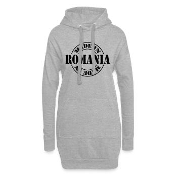 made in romania m1k2 - Sweat-shirt à capuche long Femme - gris chiné - Devant