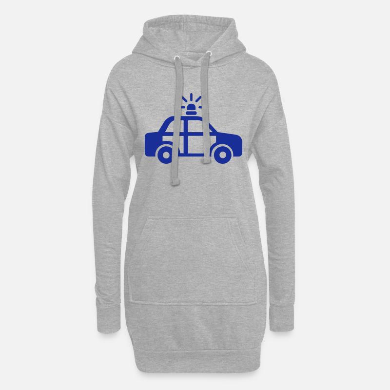 Polizei - Hoodie-Kleid - Grau meliert
