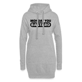 Monday you bastard - Hoodie-Kleid - Grau meliert - Vorne