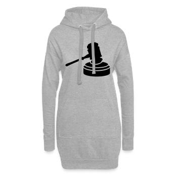 Juge - Sweat-shirt à capuche long Femme - gris chiné - Devant