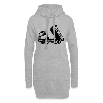 LKW - Hoodie-Kleid - Grau meliert - Vorne