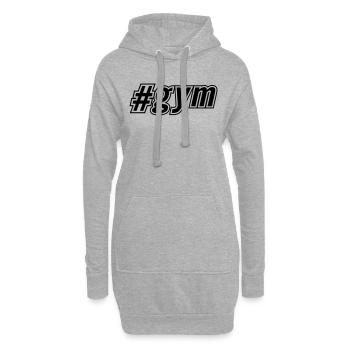 Gym Hashtag # - Hoodie-Kleid - Grau meliert - Vorne
