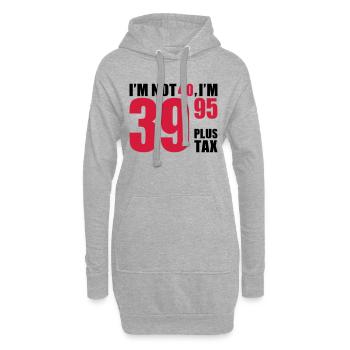 40 Anniversaire - Sweat-shirt à capuche long Femme - gris chiné - Devant