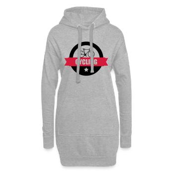 Cycling - Sweat-shirt à capuche long Femme - gris chiné - Devant