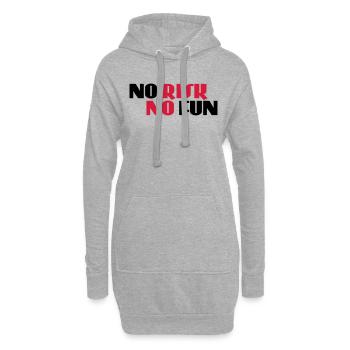 No risk, no fun - Hoodie-Kleid - Grau meliert - Vorne