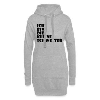 Ich bin die kleine Schwester - Hoodie-Kleid - Grau meliert - Vorne