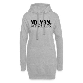 my van my rules - Hoodie-Kleid - Grau meliert - Vorne